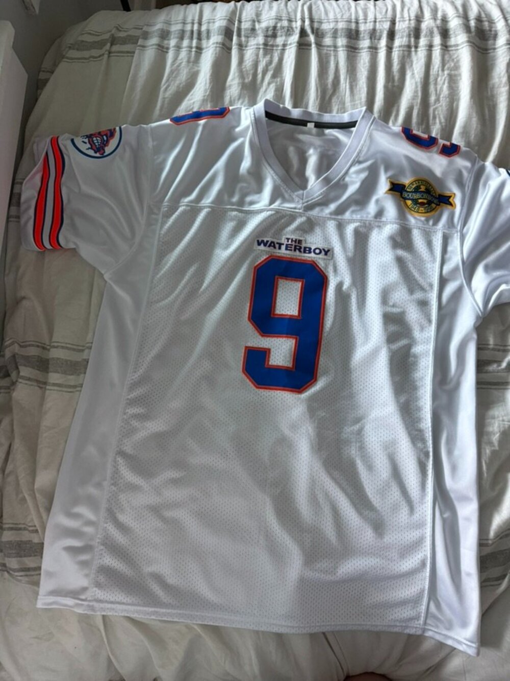 Bobby Boucher “The Waterboy” #9 White Football Jersey – Size 3XL
